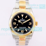 EW Factory Replica Rolex Explorer I 36MM 124273 Watch Black Dial Two Tone Gold